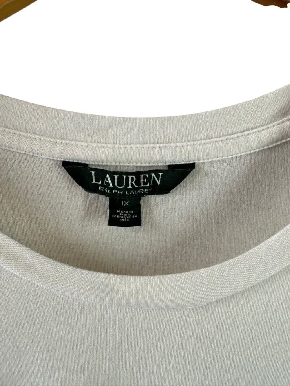 Lauren Ralph Lauren Blue Paisley Tee Dress Size 1X Cotton Blend Casual - Picture 5 of 6
